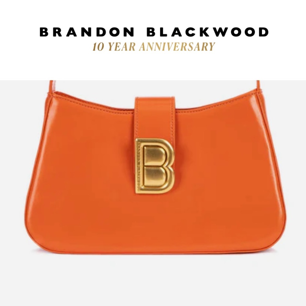 Brandon Blackwood Orange Designer Women's Bag Purse Clutch